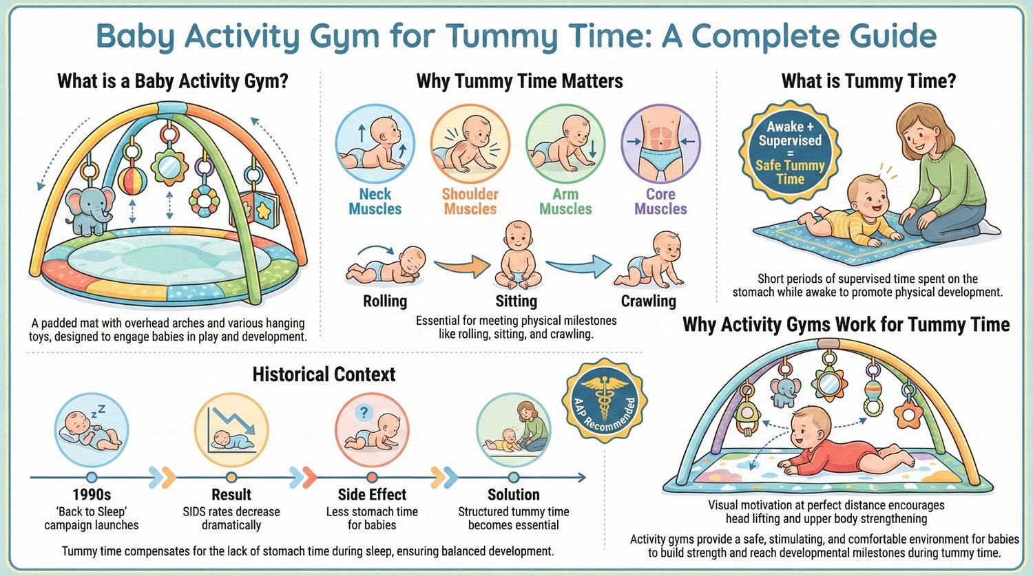 How to Use a Baby Activity Gym for Tummy Time