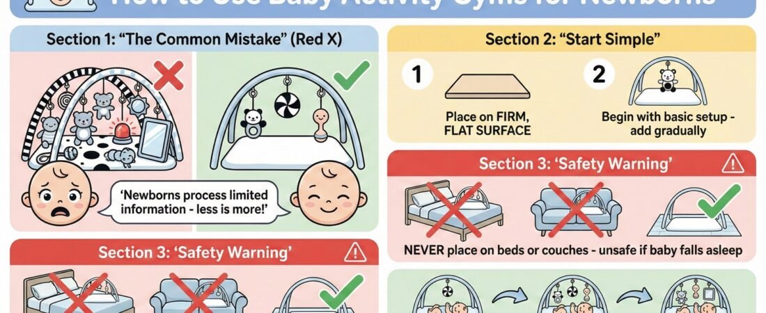 How to Use Baby Activity Gyms for Newborns (0-3 Months)