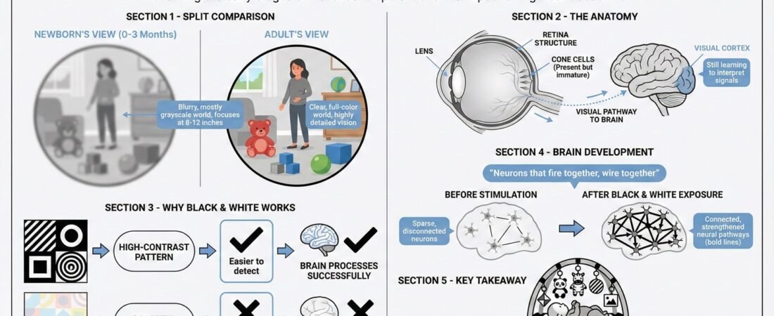 Black and White vs. Colorful Activity Gyms