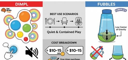 Dimpl vs Fubbles No-Spill Bubble Tumbler: Two Completely Different Toys