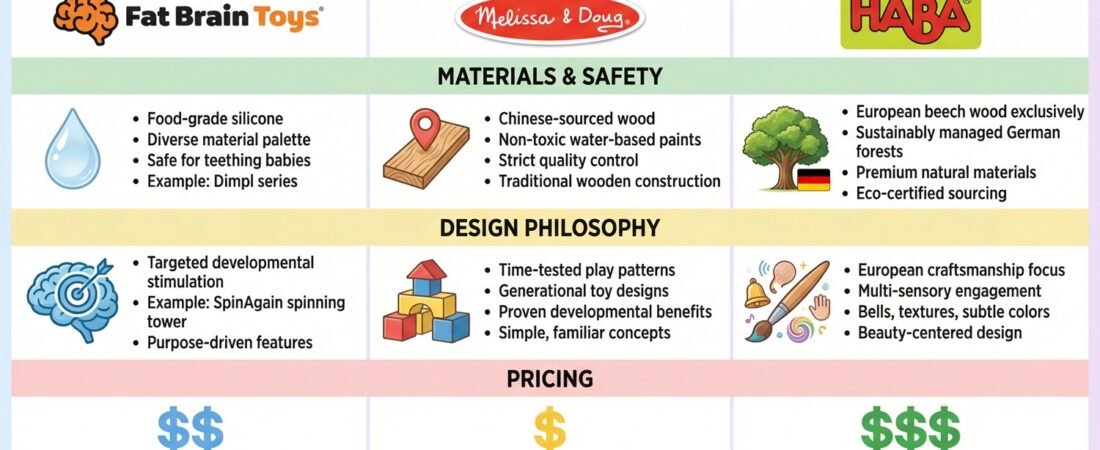 Fat Brain Toys vs Melissa & Doug vs HABA: Which Brand Builds Better Baby Brains?