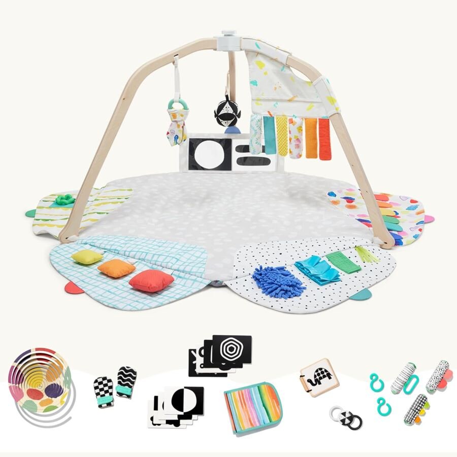 Lovevery Play Gym for supervised tummy time